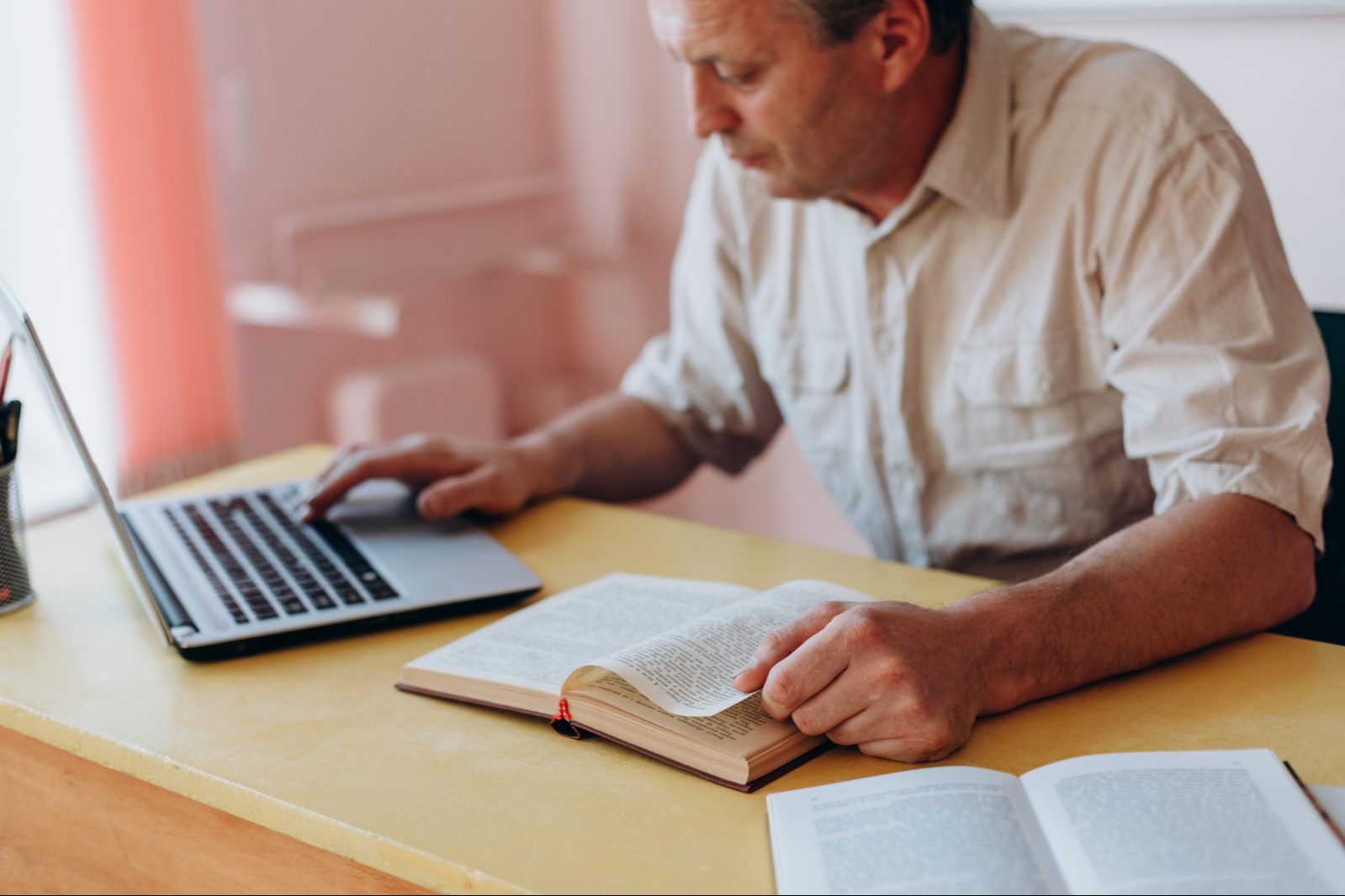 nbc student studying at home