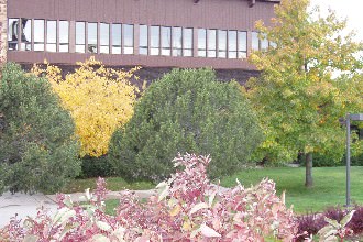 Trimble Library during early fall.