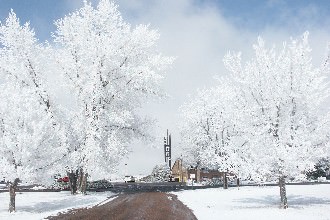 Nazarene Bible College during mid winter.