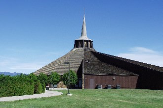 Strickland Chapel during spring.