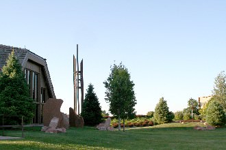 This shot is looking past Strickland Chapel towards Apostles Court.