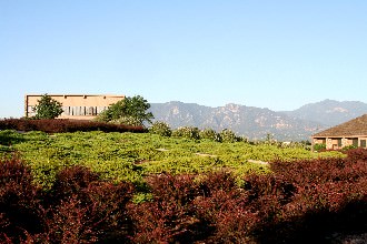 Nazarene Bible College's offers great views from anywhere on campus.  Here is one from the Apostles Court.