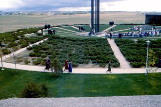 This is a shot of the Apostle ceremony from the top of the Oliver building.