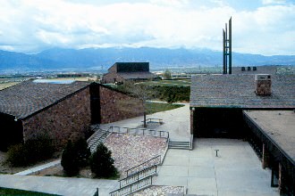 This is a nice shot of the Front Range with the NBC campus in the foreground.