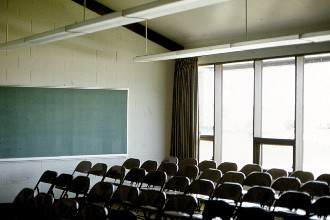 Very early classroom picture before we acquired all the nice chairs and tables.