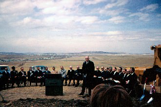 The ground breaking ceremony in progress.