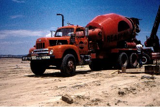 The load from this ready-mix truck will be used for basement walls.