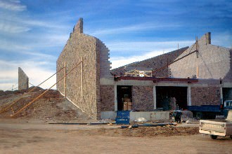 This is a great picture of the loading dock area during constructions of the Williamson building.