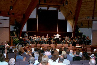 This concert is being performed inside of Strickland Chapel.