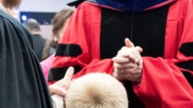 Dr. King Greeting 2019 Graduate and Family